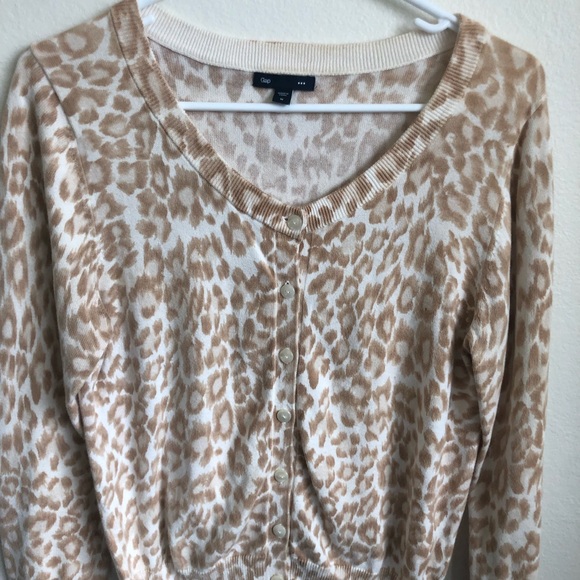 Gap Cheetah Leopard Button Up Cardigan - Picture 4 of 7